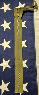 WW2 Crown Double Sided Zipper NOS RARE AAF FLIGHT JACKET A2 BOMBER B15 B3 HBT - Image 1 of 4