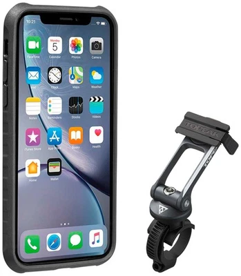 Soporte de manillar de bicicleta Topeak Ridecase para iPhone XR - a prueba de golpes, ajustable, Foto 1 de 4
