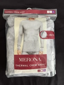 Camicia Merona uomo XL termica girocollo manica lunga grigia 46-48 petto nuova in confezione - Foto 1 di 8