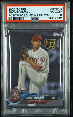 SHOHEI OHTANI Rookie Medallion Retrospective 2020 Topps Series One PSA 8 Pop 3 - Image 1 of 4