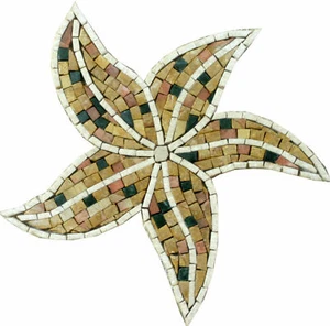 Floral Coffee Saucer Table Top Kitchen Decor Marble Mosaic - Picture 1 of 1