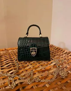 Aspinal of London Mayfair Croc Leather Nano Grab Bag - Picture 1 of 9