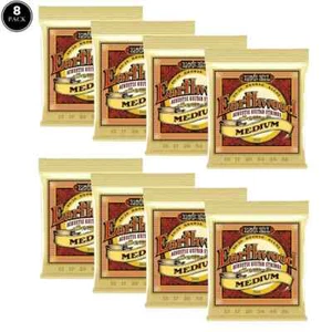 8 SETS Ernie Ball EARTHWOOD 80/20 BRONZE 13-56 MED. Acoustic Guitar Strings 2002 - Picture 1 of 9