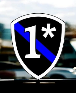 Thin Blue Line Police Decal 1 Ass To Risk (1*) Exterior Window Decal Police LEO - Picture 1 of 9