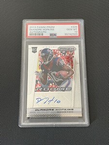 DeAndre Hopkins 2013 Panini Prizm #225 RC Auto Autograph PSA 10 Low Pop 20