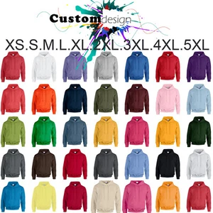 Hoodie Heavy Blend Blank Plain Basic Hooded Sweat Sweatshirt Sweater Men XS-5XL - Picture 1 of 25