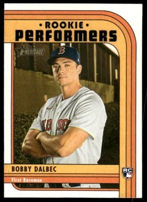 2021 Topps Heritage Rookie Performers High Number Bobby Dalbec Boston Red Sox - Image 1 of 2