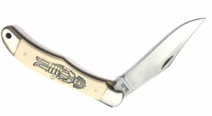 Schrade Kachina Scrimshaw Limited Folding Hunter Pocket Knife & Box 2774-NR - Picture 1 of 16