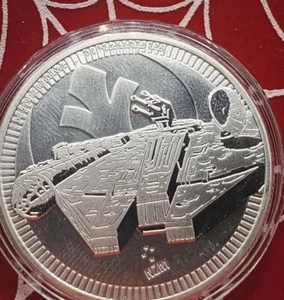 2021 Niue Star Wars Millennium Falcon KEY ⭐ 1 Oz. silver coin all Padawan read💰 - Picture 1 of 8