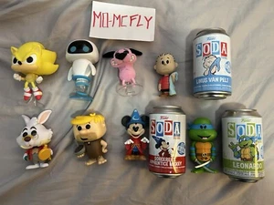 Funko pop lot loose Sonic, Courage, White Rabbit+ Funko Soda Linus & TMNT Leo - Picture 1 of 3