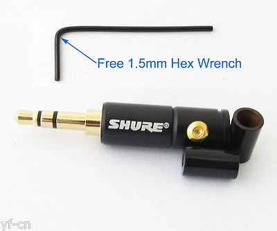 1 pieza SHURE Gold 3.5mm 1/8" estéreo macho metal audio soldadura conectores de cobre Foto 1 de 4