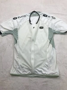 SUGOI Cycling Climber's Jersey Womens Large White Full Zip 3 Rear Pockets #3113 - Picture 1 of 12
