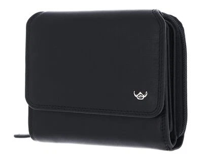 Golden Head Polo RFID Protect Zipped Billfold Coin Wallet Geldbörse Black