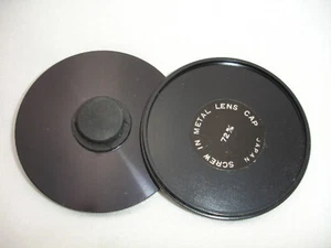 72mm Filter Stack Cap Set Metal Front & Rear Lens Caps 72 , Vintage, Japan - Picture 1 of 3