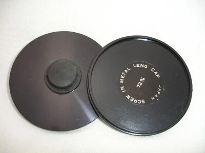 72mm Filter Stack Cap Set Metal Front & Rear Lens Caps 72 , Vintage, Japan - Image 1 of 3