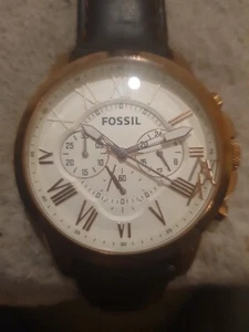 ❤️ Fossil Grant Rose Chronograph Watch For Repair #22 - Picture 1 of 10