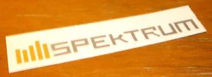 Pegatina de vinilo de corte de contorno con logotipo de espectro - naranja y gris - 100 mm RX TX - Imagen 1 de 2