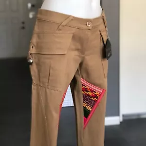 vintage PARASUCO CULT brown women's pants size 28 - Picture 1 of 12