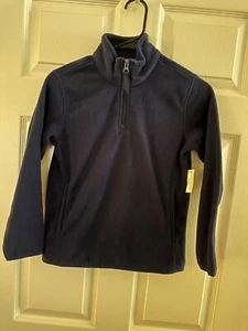 Navy Blue 3/4 zip pullover fleece NWT size medium (8) - Picture 1 of 4