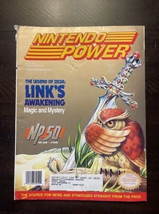 Nintendo Power Issue Vol 50 Zelda Link’s Awakening w POSTER, CARDS & Inserts - Picture 1 of 13