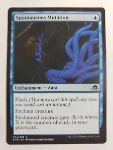 MTG Magic The Gathering Card Spontaneous MutationEnchantment Aura Blue Eldritch - Picture 1 of 2
