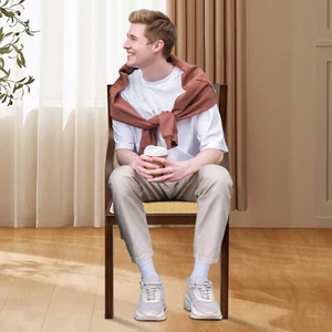 Vintage Folding Rattan/Bamboo Chair Smooth Surface Ideal Gift Farmhouse - Picture 1 of 24