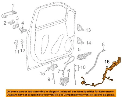 GM OEM 2019 Sierra 2500 HD Front Door Lock Hardware-Wire Harness 84290979 - Image 1 of 2