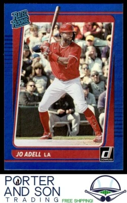 Jo Adell 2021 Donruss Holo Blue RC #33 Los Angeles Angels - Image 1 of 2