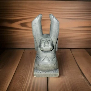 Laughing BUDDHA Figurine Statue Sculpture Black Ironwood Soapstone Figure 2 of 4 - Picture 1 of 8