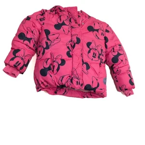 Disney Minnie Mouse Talla 5 Rosa Puffer Chaqueta Con Capucha Niñas Abrigo de Invierno - Imagen 1 de 8