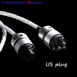 High-End audio Amplifier cable, single crystal silver US/EU plug power cable - Picture 1 of 13