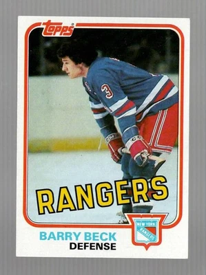 1981-82 Topps Barry Beck New York Rangers #3 Near Mint or Better - Image 1 of 2