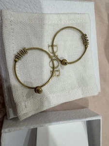 Christian Dior Gold Plated Ring Earrings Golden - Picture 1 of 7