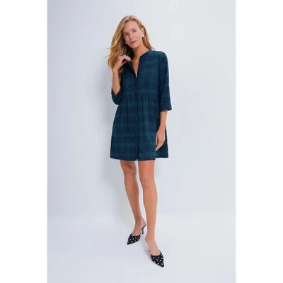 NEW Tuckernuck Women's Small  Blackwatch Royal Blue Green Shirt Dress Holiday  - Image 1 of 4