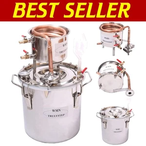 Stainless Steel Dual Pot Alcohol Distiller - Perfect for DIY Spirits & Water - Picture 1 of 11