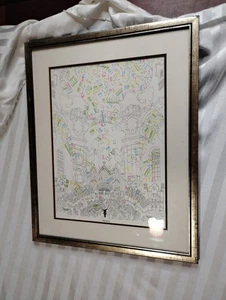 Impresión artística de colección Harmony dibujos animados orquesta MÚSICA firmada por Bruce Johnson y mate BONITA - Imagen 1 de 5
