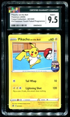 CGC 9.5 Pikachu On The Ball Futsal 2020 Pokemon Card #001 - Image 1 of 2