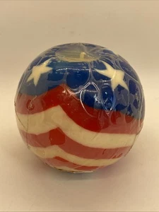 American Flag 4” Round Candle, Citronella - Picture 1 of 7