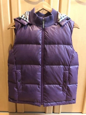 Burberry London Reversible Down Hooded Vest Women's Nova Check 150A #EK BGB - image 1 of 4