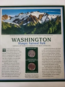 2011 AMERICA THE BEAUTIFUL WASHINGTON STATE QUARTERS DESCRIPTION PANEL #U236 - Picture 1 of 5