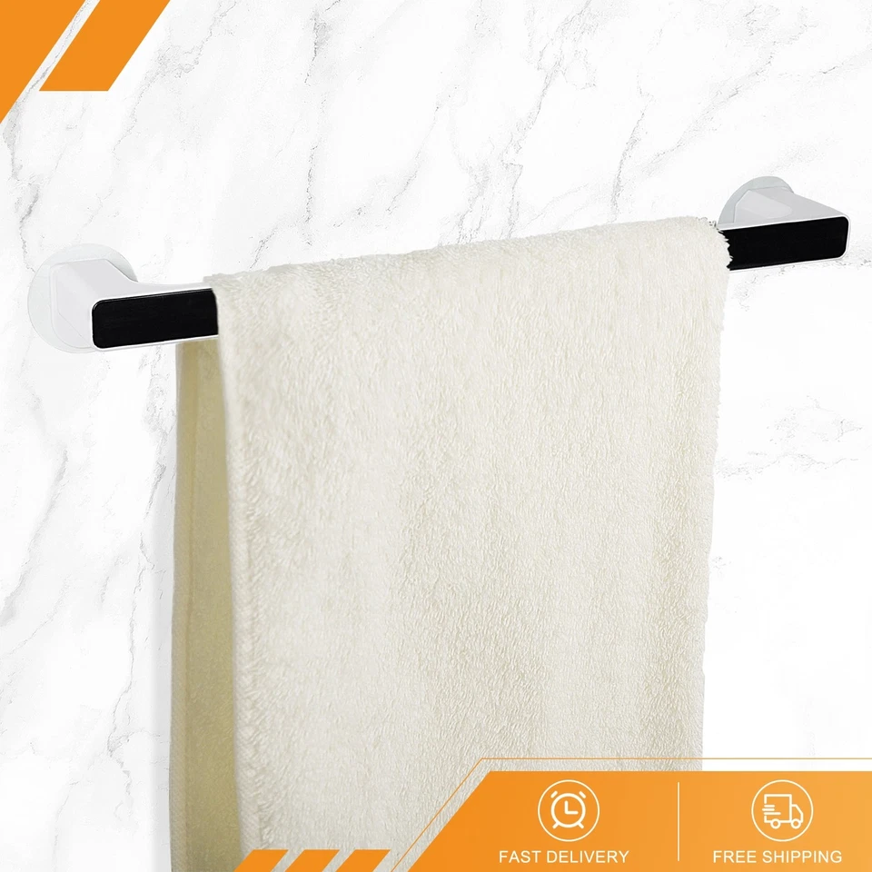 Пластиковая стойка для полотенец самоклеящаяся настенное крепление ручное полотенце бар ванная комната 18 дюймов - Изображение 1 из 4