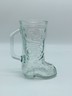Vintage Cowboy Boot Beer Mug 6.25” Tall Clear Glass with handle