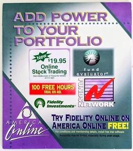 Vintage America Online Collectible / Install Disc, AOL CD v3.0 - FIDELITY - Picture 1 of 3