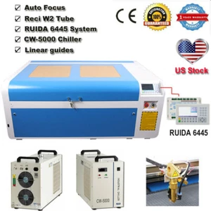 RD DSP1060 100 W CO2 Laserschneidemaschine Autofokus & CW-5000 Kühler Reci Tube - Bild 1 von 12