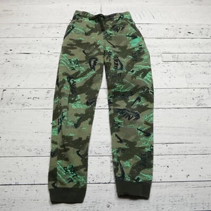 Nike Jogger Sweatpants Youth XL Green Camo Fleece Spell Out Standard Fit - Picture 1 of 8