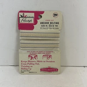 Woolworths Cintura di Ancoraggio Cintura Intimo Elastico 5/8-1-1/2 iarde Forma Vintage - Foto 1 di 4