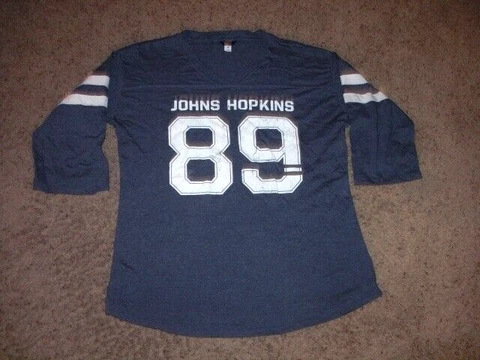 JOHNS HOPKINS 3/4 sleeve jersey style shirt men's Medium Cover