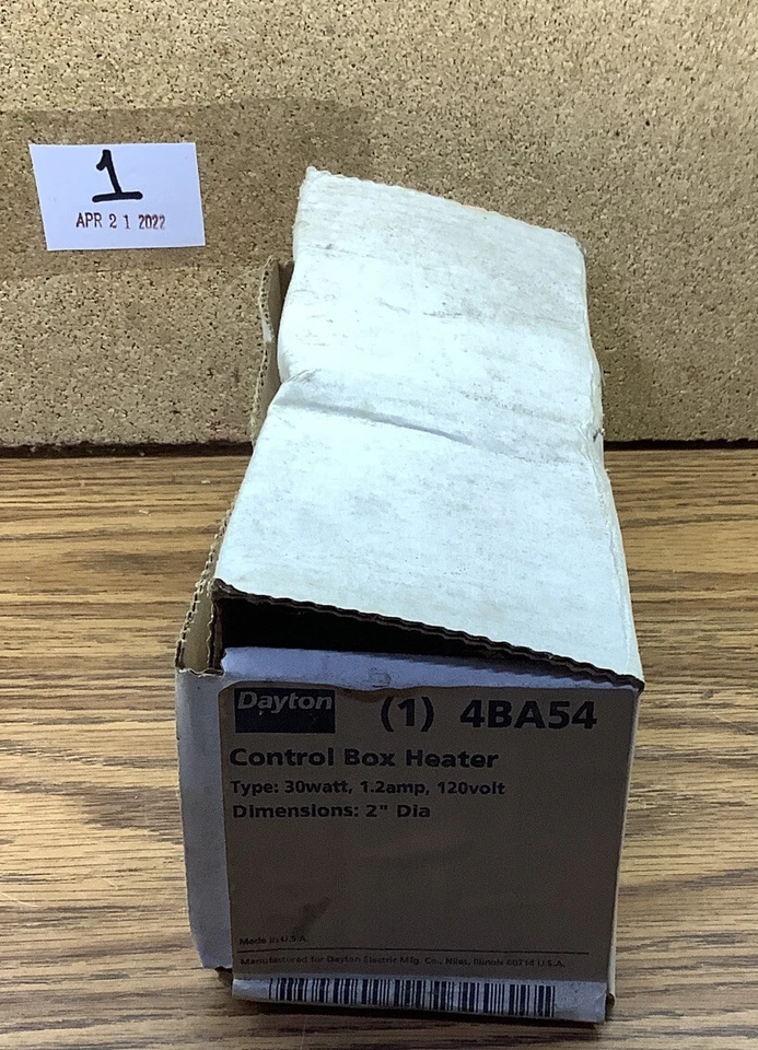 DAYTON/TEEL 30W 1.2A 120V CONTROL BOX HEATER 4BA54 NOB - Image 1 of 4
