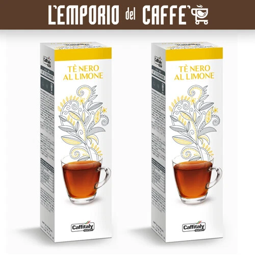 Kaffee Caffitaly Einrichtungen Tea Lemon Schwarz 100 Kapseln Pads -100% Original - Bild 1 von 1