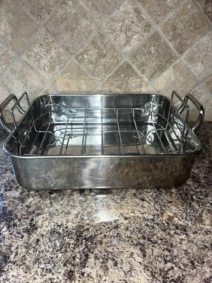 Asador rectangular Martha Stewart con mango remachado 23 lb acero inoxidable Foto 1 de 4